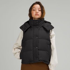 Wunderpuff Cropped Vest- Black